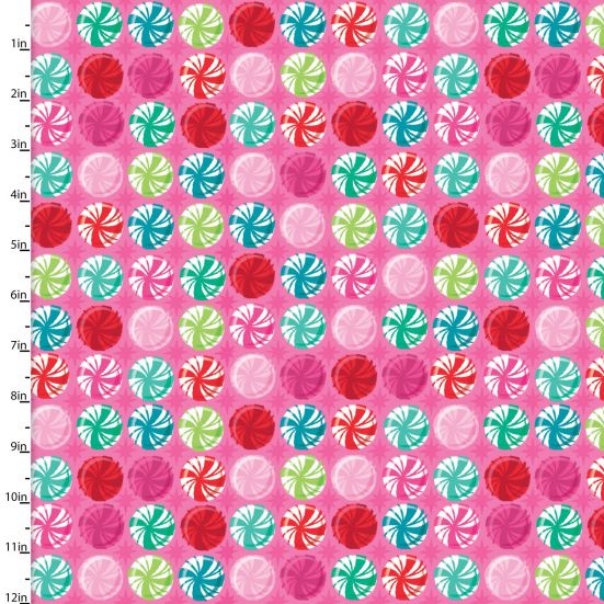 Holiday Spirit Candy Swirls Christmas Cotton