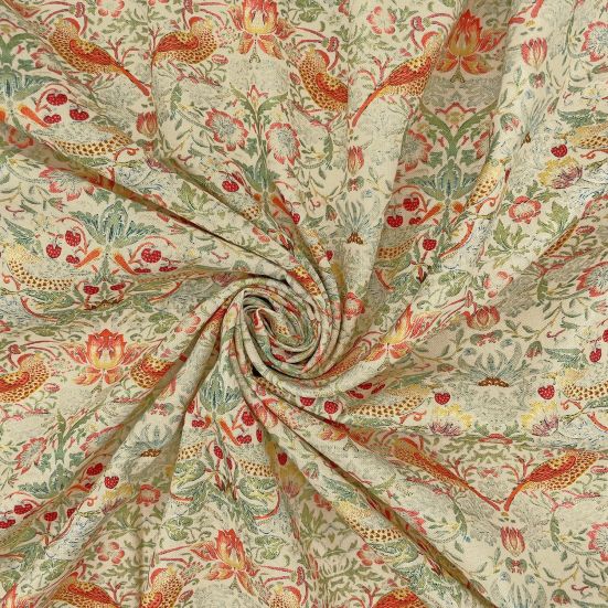 William Morris Design Strawberry Thief Linen