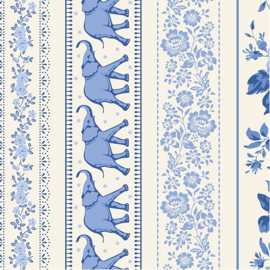 Tilda Something Blue Fabric Borders Blue