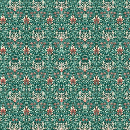 Snakehead Green Polycotton