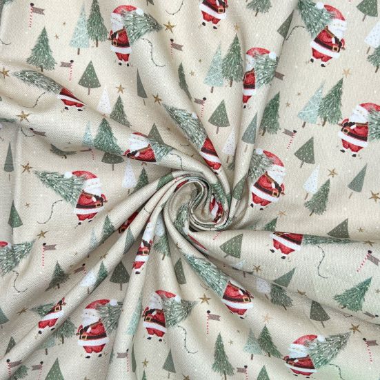 Father Christmas, Natural Cotton Panama