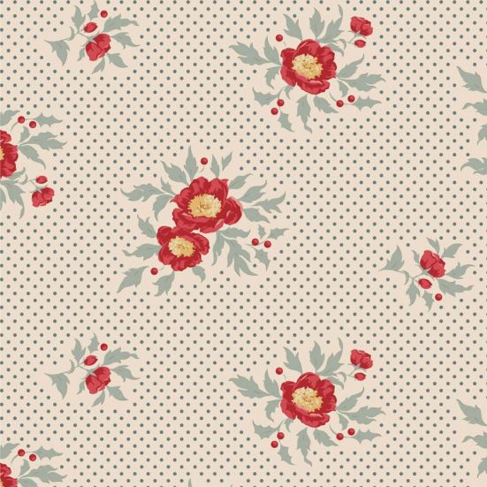 Tilda Merry Little Christmas Joy Blue Cotton