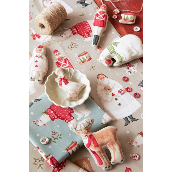 Tilda Merry Little Christmas Winter Friends Duck Egg Cotton