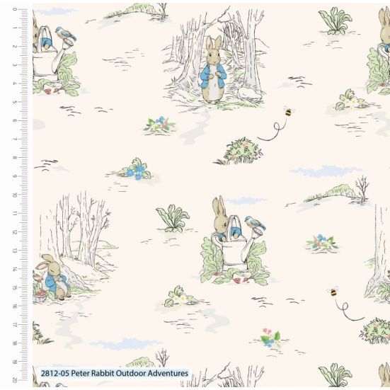 Peter Rabbit Outdoors Cream Cotton