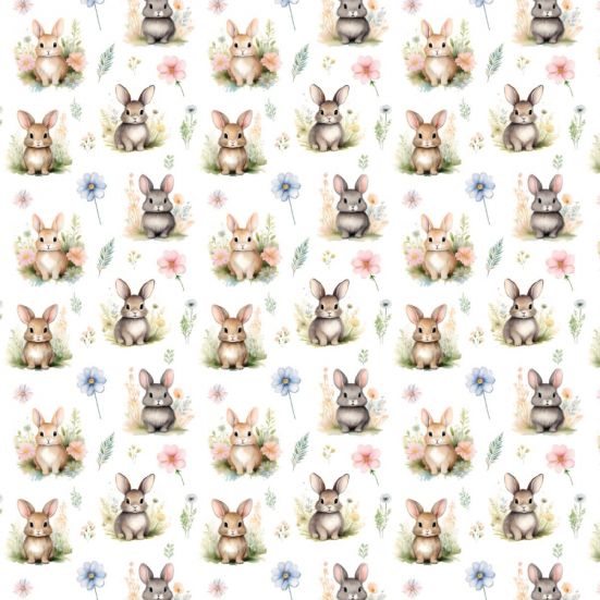 Meadow Bunny Polycotton