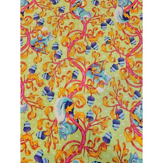 Tula Pink Tiny beasts Oh Nuts glow cotton