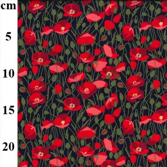Cotton Poplin Poppy Navy