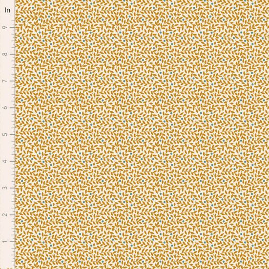 Tilda Village Life Lillian Ochre Cotton