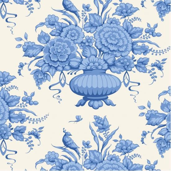 Tilda Something Blue Fabric Afina Blue