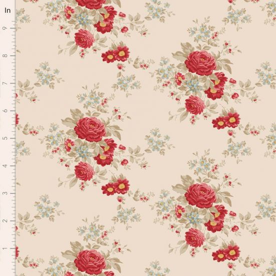 Tilda Merry Little Christmas Carol Cream Cotton