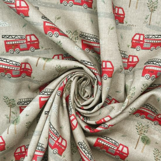 Fire Engine Linen, Cotton Panama