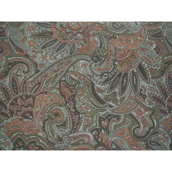 Polyester, Brown with matching Paisley