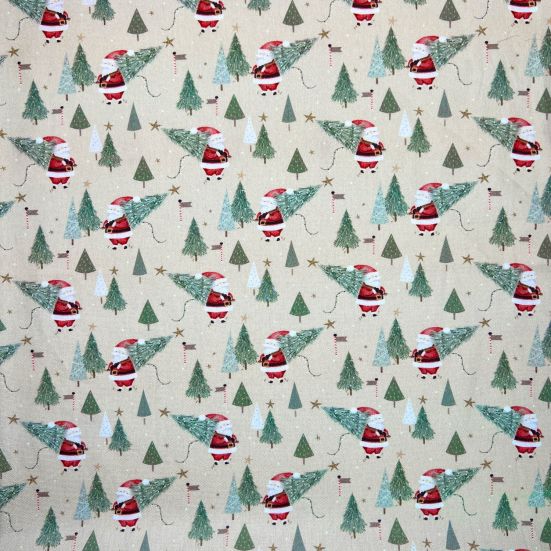 Father Christmas, Natural Cotton Panama