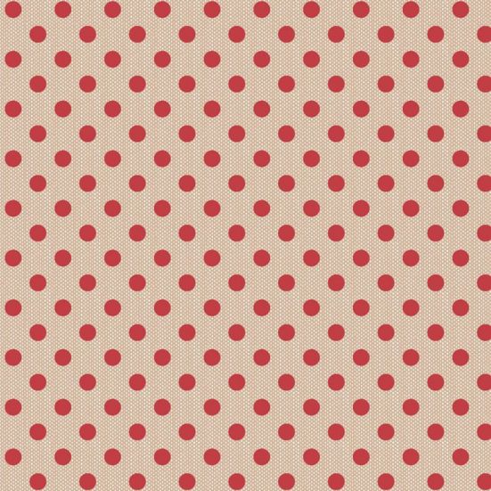 Tilda Creating Memories, Woven Polka Dot Red