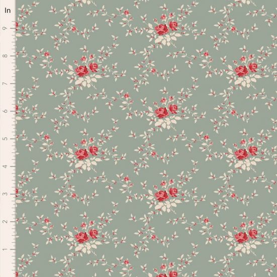 Tilda Merry Little Christmas Noel Duck Egg Cotton