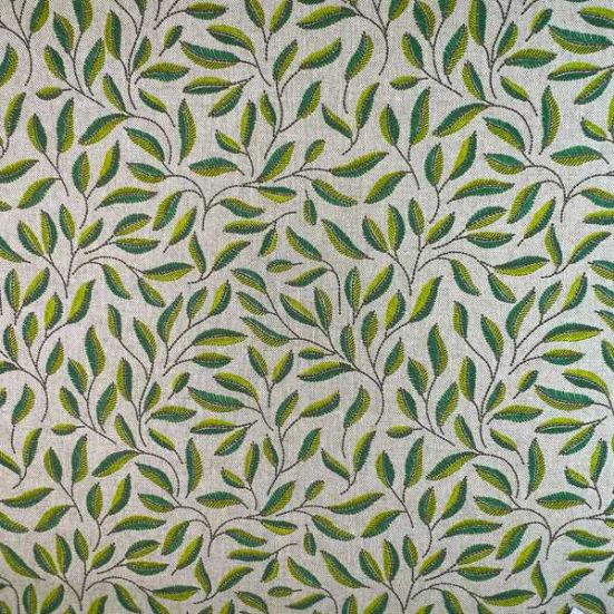 Green Leaves Cotton Canvas