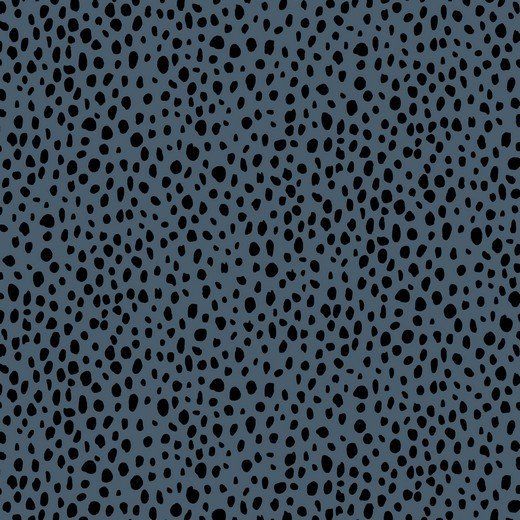 French Terry Rain of Dots Blue Shadow