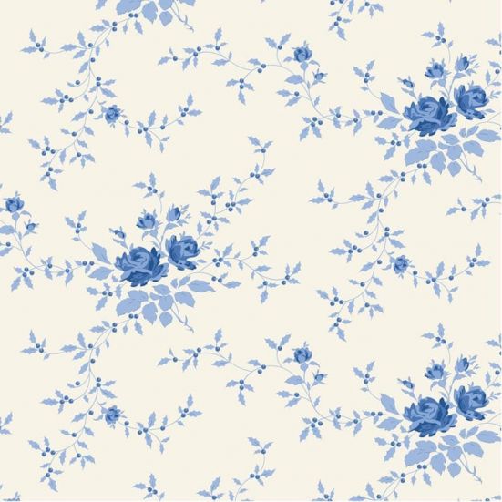 Tilda Something Blue Fabric  Noel Blue