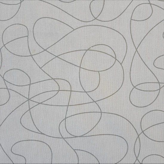 Squiggle Quilt Backing Grey Cotton