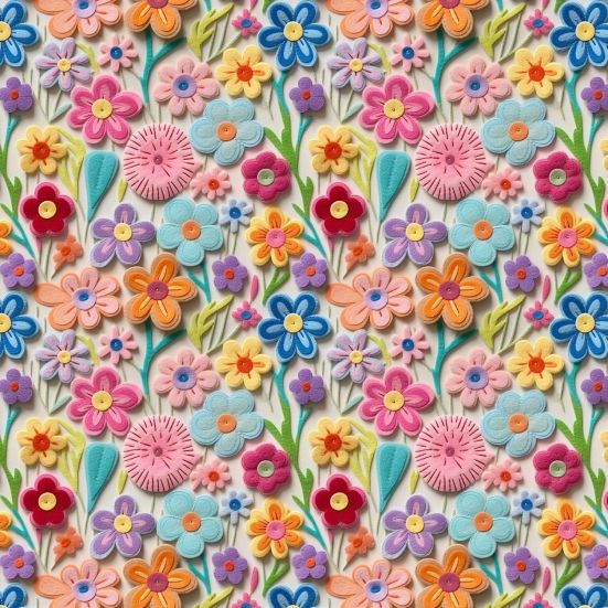 3d Felt Flowers Cotton