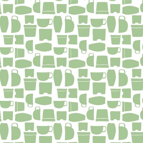 Thrive White on Green Cup Cotton