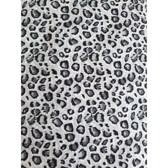 White & Black Animal Print Cotton