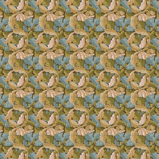 Acanthus Azure Polycotton