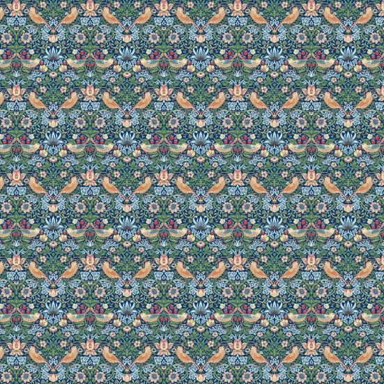 Strawberry Thief Blue Ploycotton