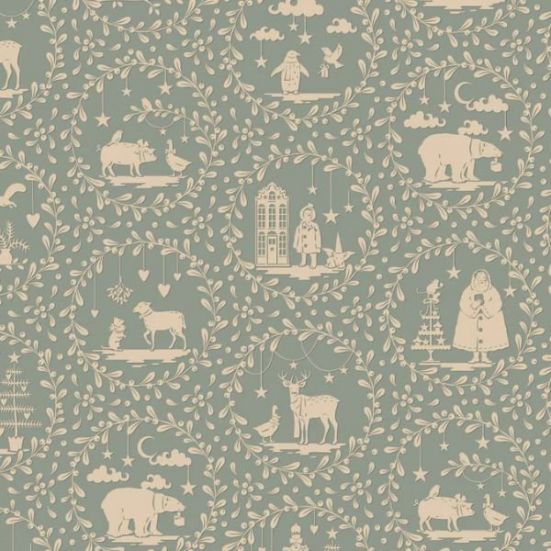 Tilda Merry Little Christmas Paper Sean Duck Egg Cotton