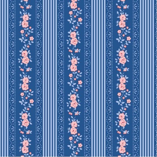 Tilda Something Blue Fabric  Claramay Denim
