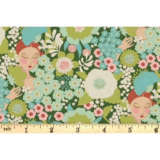 Tilda Wallflower Green