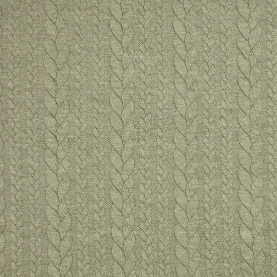 Heathered Cable Jacquard Knit, Olive