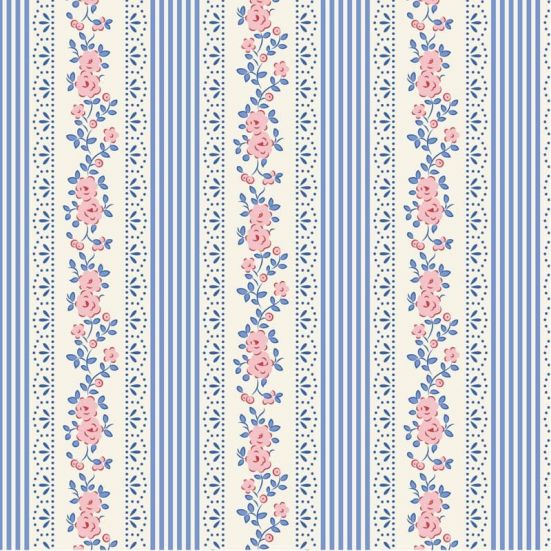 Tilda Something Blue Fabric Claramay Blue