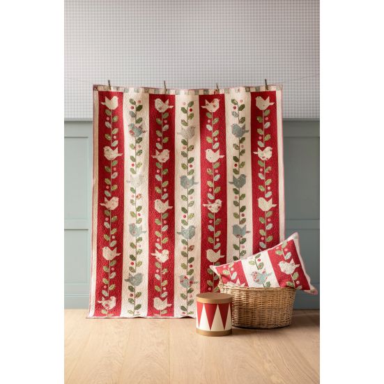 Tilda Merry Little Christmas Carol Duck Egg Cotton