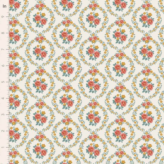 Tilda Village Life, Marble Worm Cream Cotton