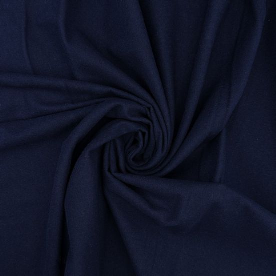 Soft, Brushed, 100% Cotton,110cm wide, Plain Winceyette (Flannel/Flannelette) Navy