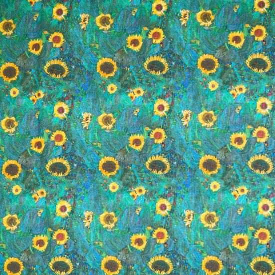 Klimt's Sunflowers Cotton