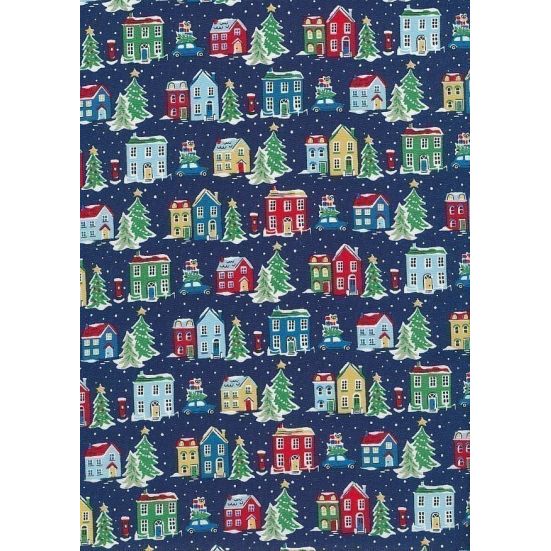 Liberty Fabrics - Deck The Halls Holiday Village 1666880B