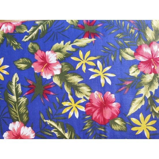 Royal Blue Flower Cotton