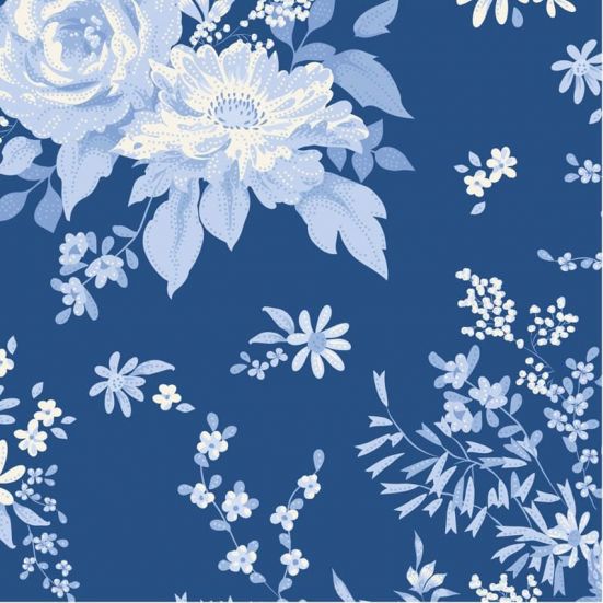 Tilda Something Blue Fabric Wildgarden Night