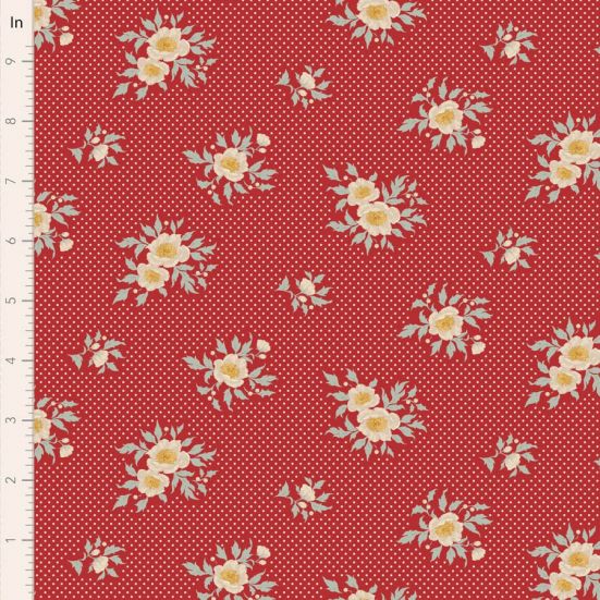 Tilda Merry Little Christmas Joy Red Cotton