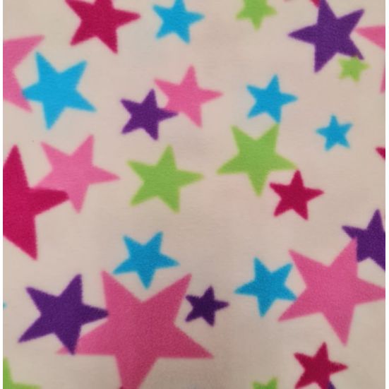 Fleece, White with Stars