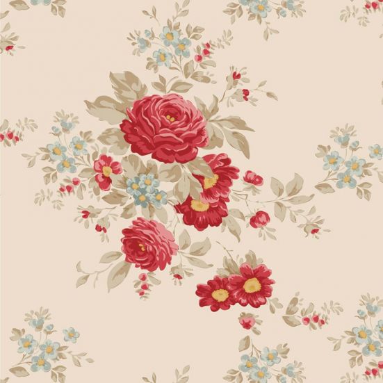 Tilda Merry Little Christmas Carol Cream Cotton