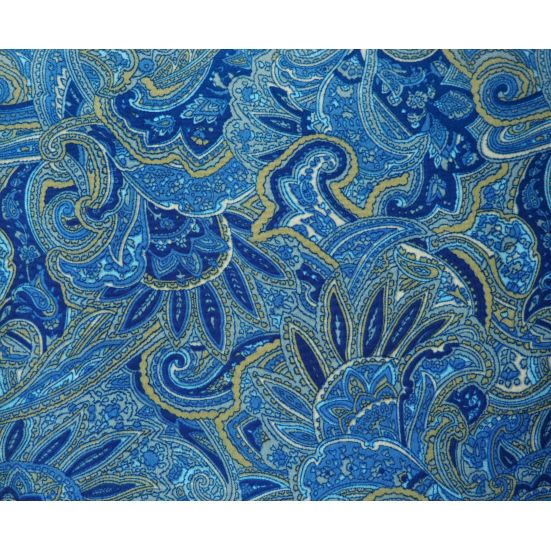 Polyester, Blue with matching Paisley