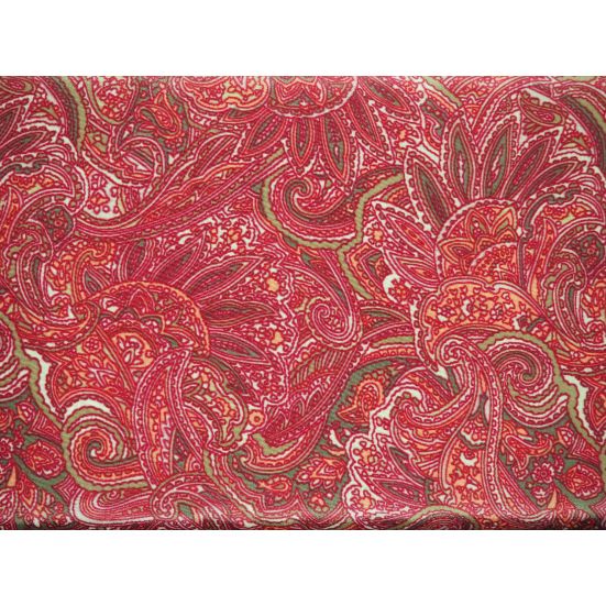 Polyester, Red with matching Paisley