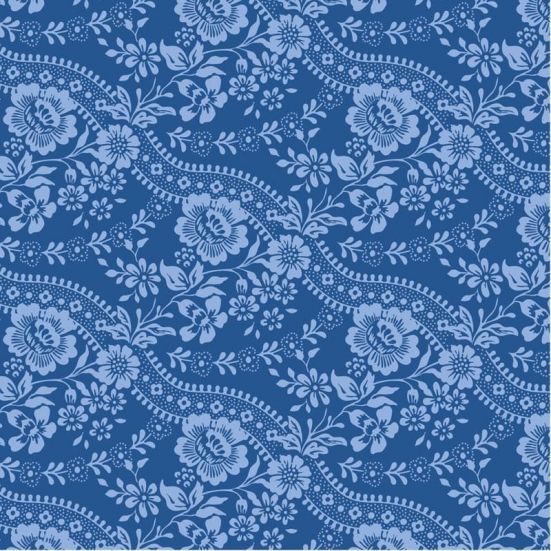 Tilda Something Blue Fabric Celeste Denim