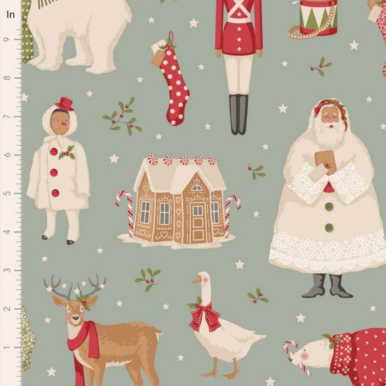 Tilda Merry Little Christmas Winter Friends Duck Egg Cotton