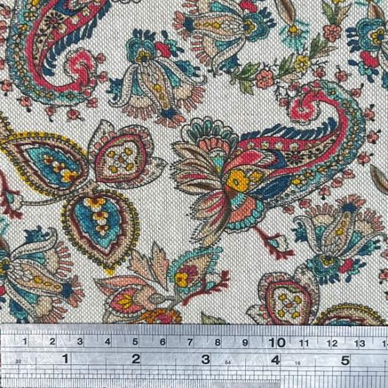 Jacobean Floral Cotton Canvas