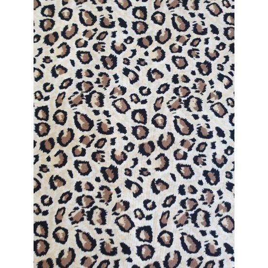 White Animal Print Cotton