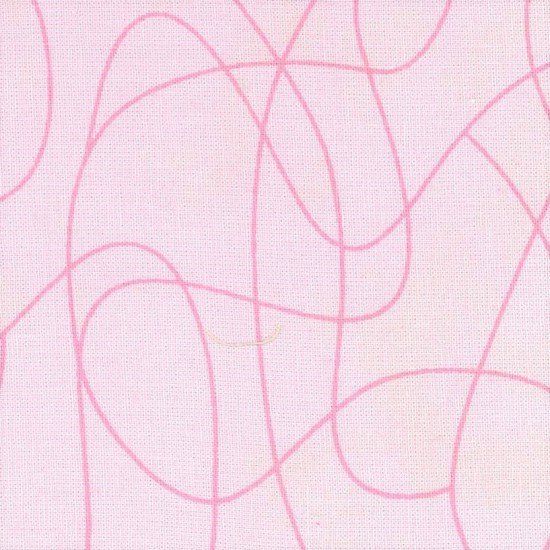 Squiggle Quilt Backing Pink Cotton